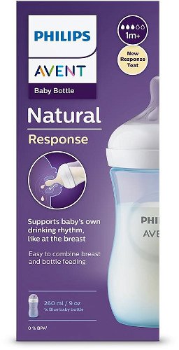 Philips Avent Natural Baby Bottle With Natural Response Nipple Blue 9