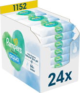 Baby Wet Wipes PAMPERS Harmony Aqua Plastic Free 1152 pcs (24×48 pcs) - Dětské vlhčené ubrousky