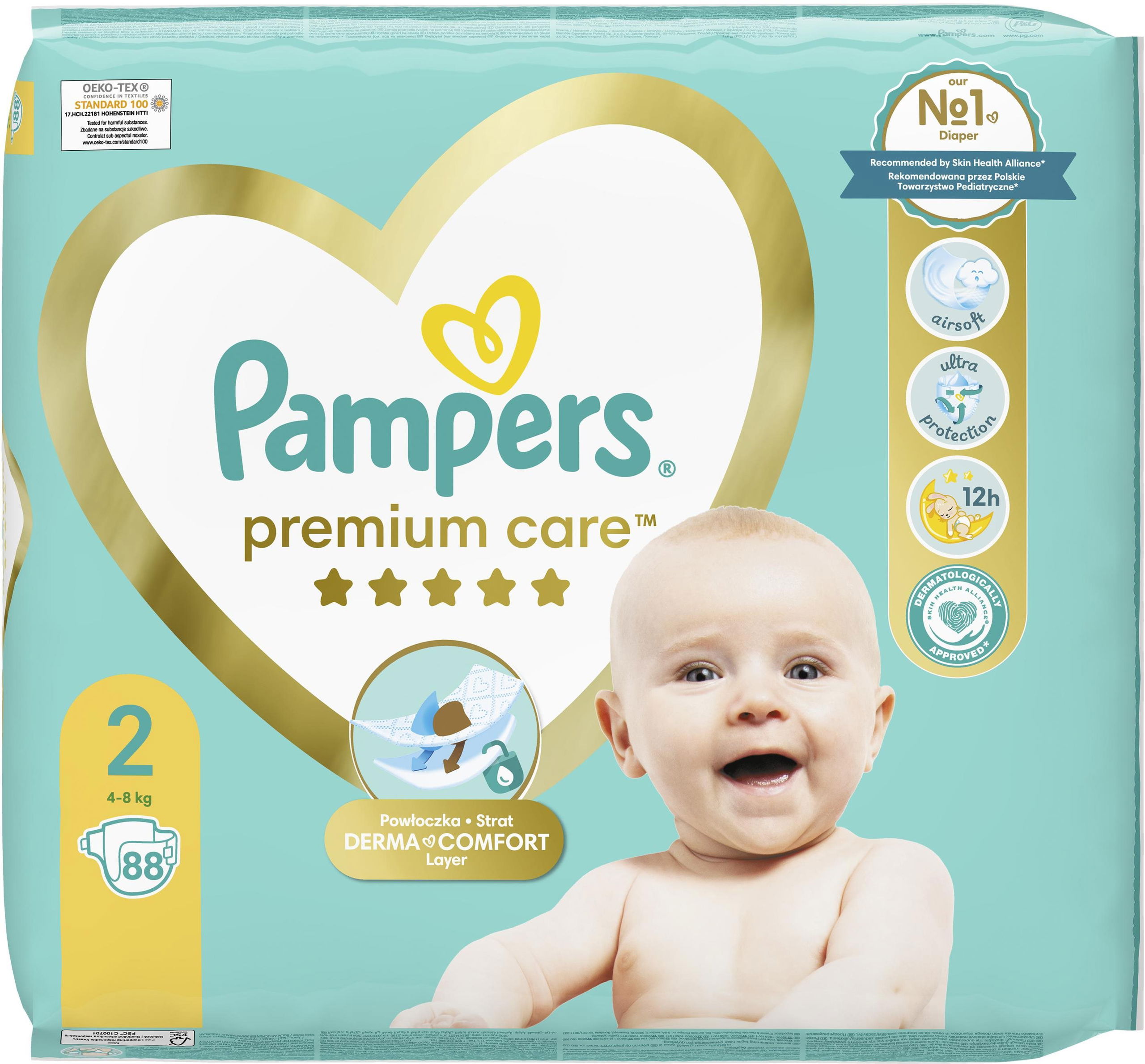 Pampers premium hot sale care 1 88