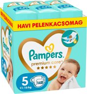 PAMPERS Premium Care 5-ös méret (148 db) - Eldobható pelenka