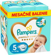 Jednorazové plienky PAMPERS Premium Care veľkosť 5 (148 ks) - Jednorázové pleny