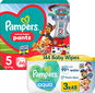 PAMPERS Active Baby Pants Paw Patrol vel. 5 (66 ks) + Harmonie Aqua Paw Patrol ubrousky 3× 48 ks  - Plenkové kalhotky