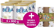 BEBA COMFORT 3 HM-O,  6× 800 g + T-Tomi plenky opice - Baby Formula