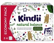 KINDII Natural Balance 3× 60 ks - Baby Wet Wipes