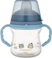 Canpol babies hrneček se silikonovým pítkem FirstCup Bonjour Paris 150 ml, modrý - Baby cup