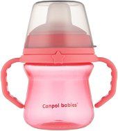 Canpol babies hrnček so silikónovým piťkom FirstCup 150 ml, ružový - Detský hrnček