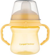 Canpol babies hrneček se silikonovým pítkem FirstCup 150 ml, žlutý - Baby cup