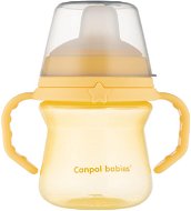 Canpol babies hrnček so silikónovým pítkom FirstCup 150 ml, žltý - Detský hrnček
