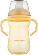 Canpol babies hrnček so silikónovým pítkom FirstCup 250 ml, žltý - Detský hrnček