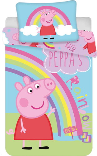 Jerry Fabrics Peppa Pig PEP016 100×135 cm - Gyerek ágyneműhuzat - Fő fotó