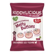 Kiddylicious Ovocno-zeleninové knoflíčky Malina s řepou 30 g (5× 6 g) - Crisps for Kids