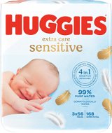 HUGGIES Extra Care Triplo 3× 56 ks - Baby Wet Wipes