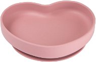 Canpol babies Szív alakú tapadókorongos szilikon tányér, rózsaszín - Gyerek tányér