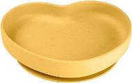 Canpol babies Silikonový talíř s přísavkou Srdce žlutý - Children's Plate