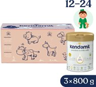 Kendamil Premium 3 HMO+, 2,4 kg (3× 800 g), kreativní balení s dárkem - Baby Formula