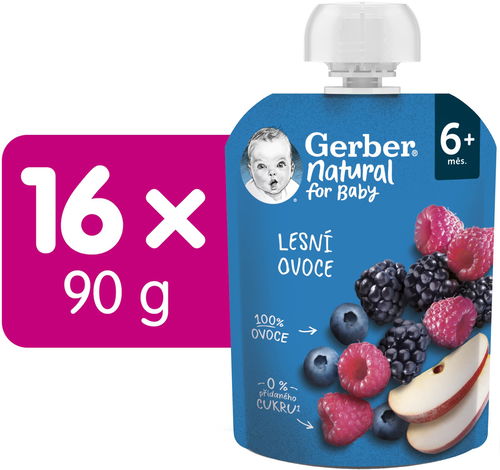 GERBER Natural kapsička lesní ovoce 16× 90 g - Kapsička pro děti - Hlavní obrázek