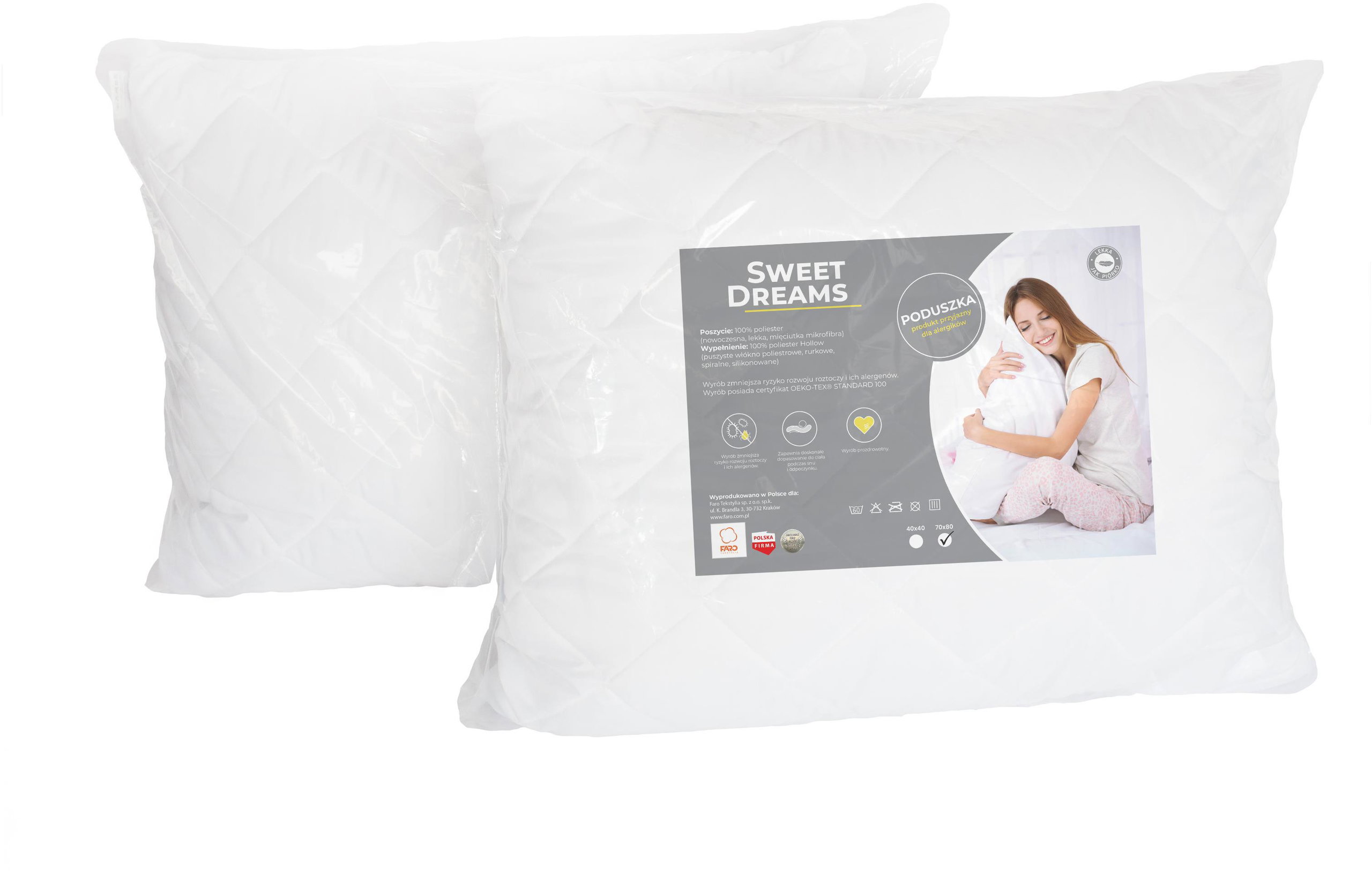 FARO Sweet Dreams steppelt párna 70×80 cm