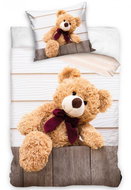 CARBOTEX plyšový medvídek s mašlí 140×200 cm - Children's Bedding