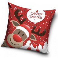 TIPTRADE vianočná obliečka sob Rudolf 40 × 40 cm - Obliečka na vankúš