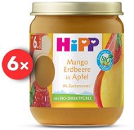 HiPP BIO SUPEROVOCIE Jablko, mango a jahody od 6. mesiaca, 6× 160 g - Príkrm
