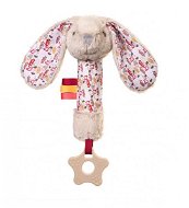 BabyOno Rabbit Milly plüssjáték sípolóval és rágókával, krémszínű - Babajáték