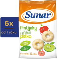 Sunar dětské křupky jablečné prstýnky 6× 50 g - Crisps for Kids