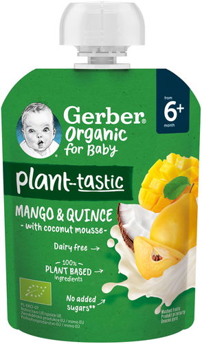 GERBER Organic kapsička mango a kdoule s kokosovým mlékem 80 g - Kapsička pro děti - Hlavní obrázek