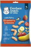 GERBER Snacks kukuřičné křupky jahoda a banán 28 g - Crisps for Kids