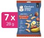 Chrumky pre deti GERBER Snacks kukuričné chrumky jahoda a banán 7× 28 g - Křupky pro děti