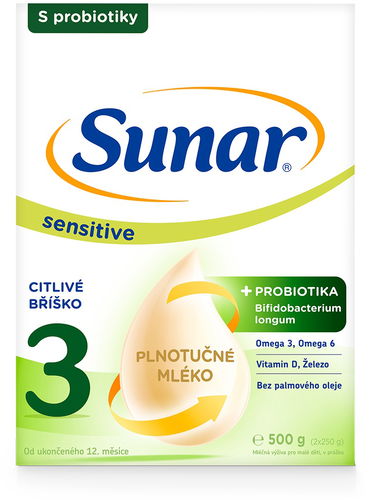 Sunar Sensitive 3 batolecí mléko, 500 g - Kojenecké mléko - Hlavní obrázek
