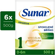 Sunar Sensitive 1 počiatočné dojčenské mlieko, 6× 500 g - Dojčenské mlieko