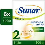 Sunar Sensitive 2 pokračovací kojenecké mléko, 6× 500 g - Baby Formula