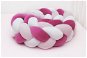 Scamp Crib Mantinel Braid White/Pink - Crib Bumper
