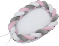 Scamp hniezdo cop 2 v 1 Biela-sivá-ružová - Hniezdo pre bábätko