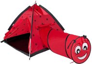 BABY MIX bébi sátor katicabogár alagúttal, piros - Gyereksátor