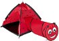 BABY MIX Children's Tent Ladybird with Tunnel, Red - Tent for Children