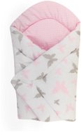 Bomimi Quick wrap soft reversible butterflies pink - Swaddle Blanket