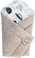 Bomimi Double-sided quick wrap minky cars blue - Swaddle Blanket