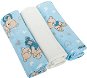 Bomimi Premium Cotton Diapers 80×70 Teddy-Blue 3 pcs - Cloth Nappies
