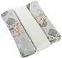 Bomimi Premium Cotton Diapers 80×70 Teddy Bear-Grey 3 pcs - Cloth Nappies