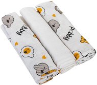 Bomimi Premium Cotton Diapers 80×70 Teddy Bear-White 3 pcs - Cloth Nappies
