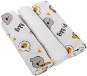 Bomimi Premium Cotton Diapers 80×70 Teddy Bear-White 3 pcs - Cloth Nappies