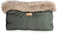 Carefree armband with fur olive - Stroller Hand Muff