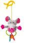 BABY MIX detská plyšová hračka s hrkálkou myš - Hrkálka