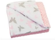 Bomimi Blanket minky 100×75 cm butterflies pink - Blanket