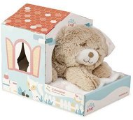 INTERBABY Star blanket with a teddy bear in the house pink - Blanket