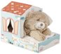 INTERBABY Star blanket with a teddy bear in a cream house - Blanket