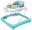 BABY MIX baby walker with steering wheel and silicone wheels mint