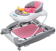 BABY MIX baby walker with swing and silicone wheels pink - Baby Walker