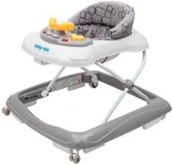 BABY MIX baby walker with steering wheel and silicone wheels dark grey - Baby Walker